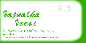 hajnalka vecsi business card